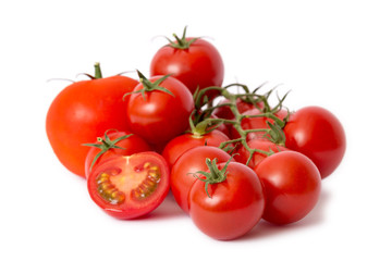 viele frische rote Tomaten