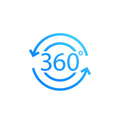 Obraz premium 360 degrees vector icon on white