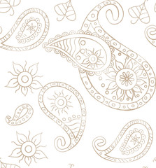 Seamless paisley background for design