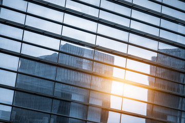 Fototapeta premium detail shot of modern business buildings in city