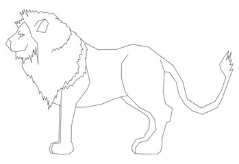 animal geometric isolatet on background