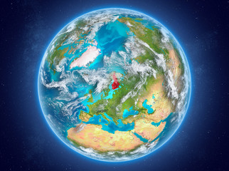 Finland on planet Earth in space