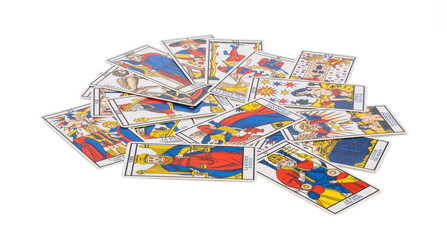Obraz na płótnie Canvas Divinatory tarot cards