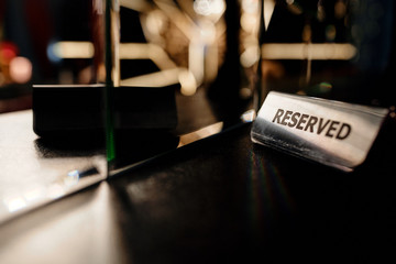 Reserved on the table