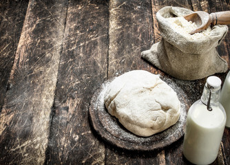 Dough made from fresh milk flour.