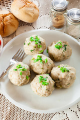 Homemade bavarian bread dumplings