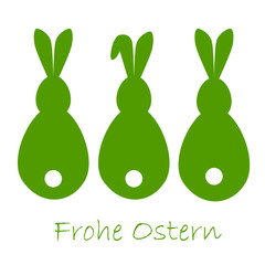 Frohe Ostern, Osterhasen, Gru&szlig;karte