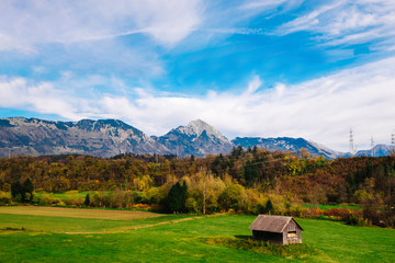 mountains of the Alps in Slovenia