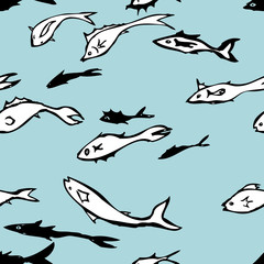 pattern of the various sea fishes in water