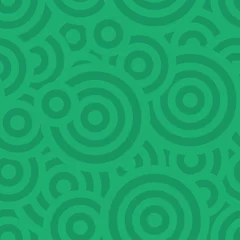 Fototapete Grün Abstraktes grünes nahtloses Muster mit Ziel kreist geometrische Formen-Hintergrund-Tapete ein