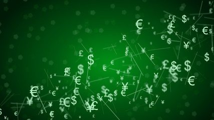 Abstract network with currency sign - 187114863