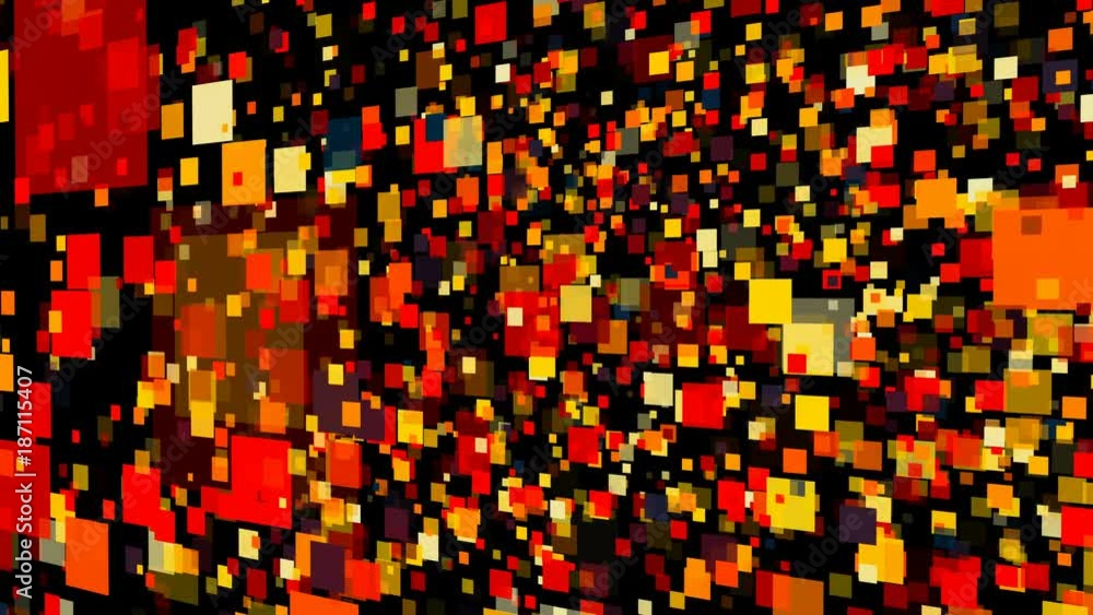 Fototapete abstract background with colorful rectangles. seamless loop