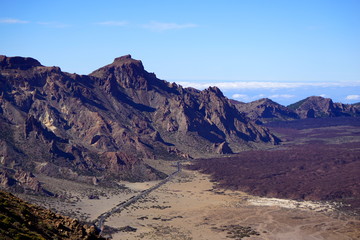 el teide montana guajara teneryfa ocean 
