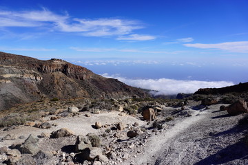 el teide mmontana guajara teneryfa wyspy kanaryjskie widok ocean