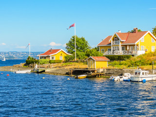 Small island in the Oslo Fjord, Norway - obrazy, fototapety, plakaty