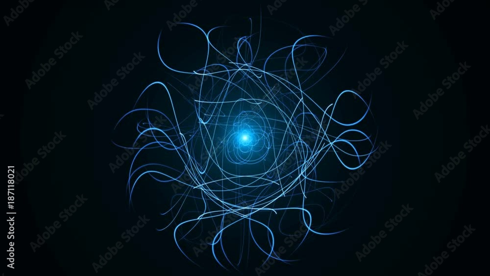 Aufkleber abstract background with strings sphere. seamless loop