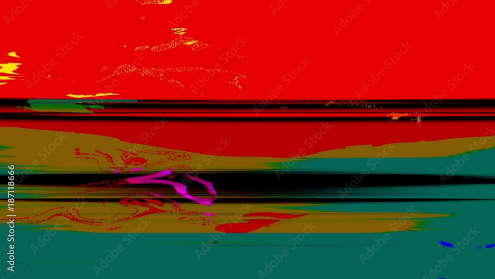 Poster Glitch Datamosh Noise Colored Geometrical Distorted Animation Background