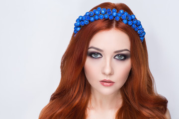 Woman  tiara with frozen berries