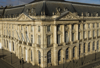 Vue aérienne de la place de la Bourse de Bordeaux