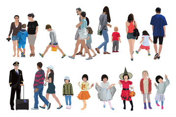 Obraz premium People color illustration
