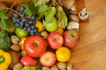 Many fruits and vegetables