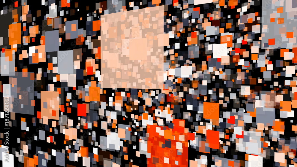 Poster abstract background with colorful rectangles. 3d rendering