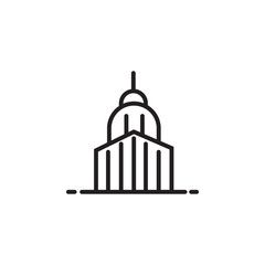 Obraz premium line building icon
