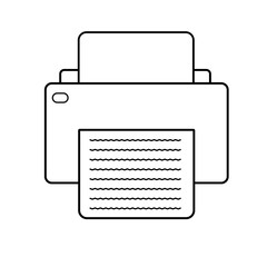 printer icon on white background. printer sign. flat style.