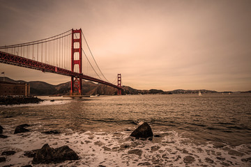 Obraz premium beau ciel sur San Francisco