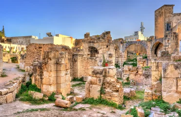Gordijnen Ruins of the Roman temple in el Kef, Tunisia © Leonid Andronov