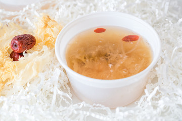 Tremella soup in white. and It is a traditional Chinese health products, sweet and delicious.