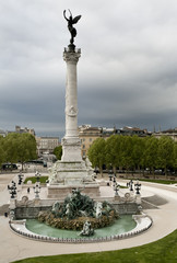 Fototapeta na wymiar Monument des Girondins de Bordeaux, vue aérienne