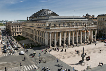 Vue aérienne du grand Théâtre de Bordeaux