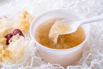 Tremella soup in white. and It is a traditional Chinese health products, sweet and delicious.