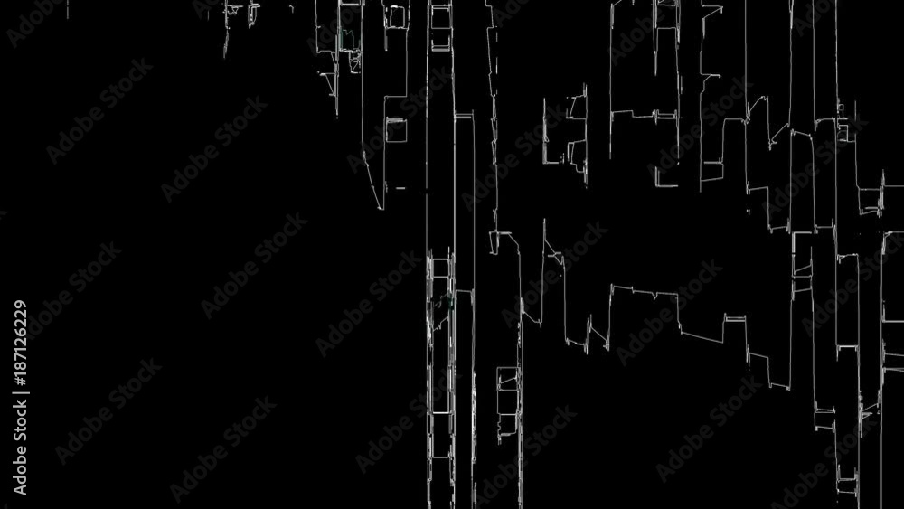 Poster White Distorted Motion Broken Lines Broadcast Abstract Background