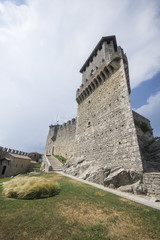Fototapeta na wymiar San Marino - June, 28, 2017: Castle of San Marino