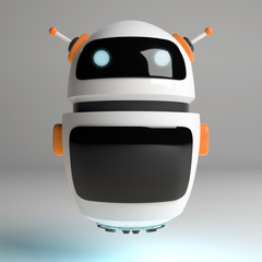 Futuristic digital chatbot 3D rendering