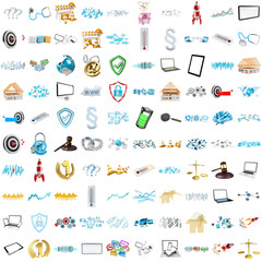 Obraz premium 3D rendering modern icons