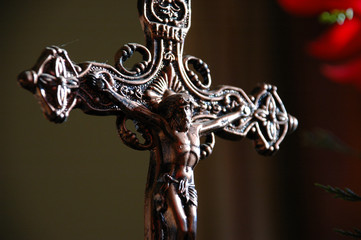 crucifix metal jesus catholic crucified 