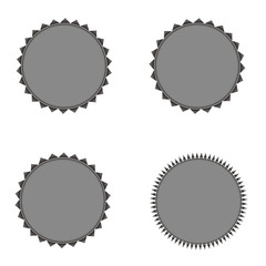 Set of vector starburst, sunburst badges. Grey color. Vintage  labels, stickers.  A collection of different types icon.