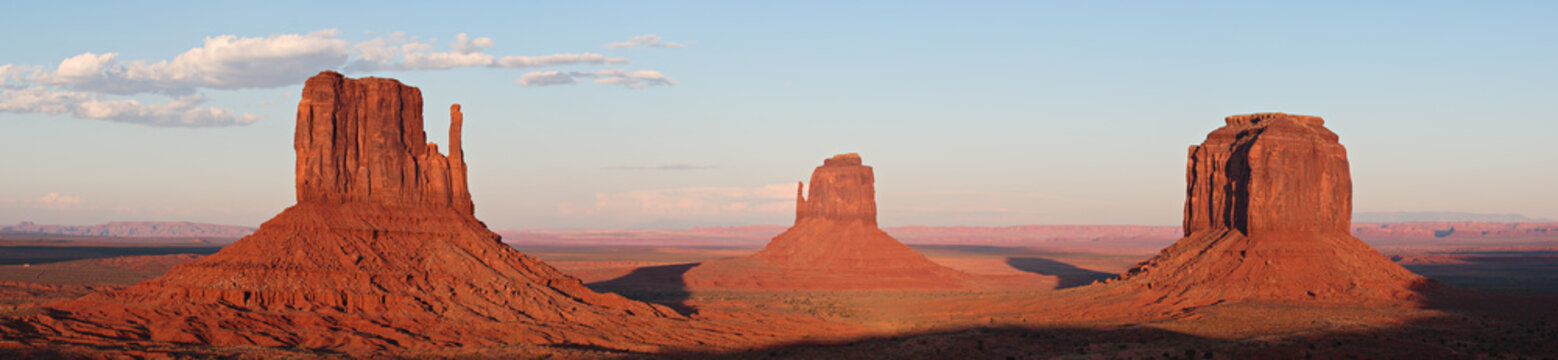 Monument Valley Glowing Red Rocks at Sunset