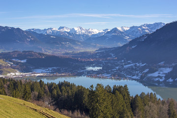 Fototapeta na wymiar Alpsee - Immenstadt - oben - Allgäu - Winter