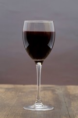 A glass of red wine