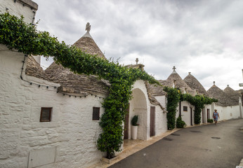 Fototapeta na wymiar trulli houses in Arbelobello in Puglia in Italy