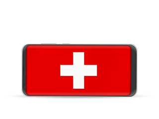 Smart phone Switzerland flag