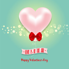Fototapeta na wymiar Valentine's Day card with hearts