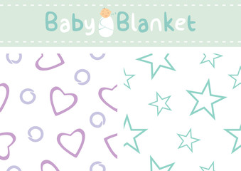 Seamless patterns for baby blanket design