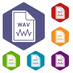 File WAV icons set
