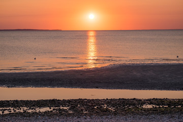 sunset on the beach - 187134090