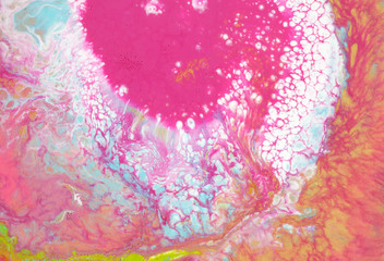 Abstract blot background. Marble texture. Acrylic colors.